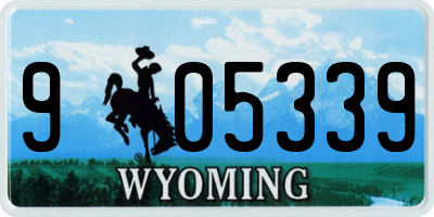 WY license plate 905339