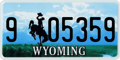 WY license plate 905359