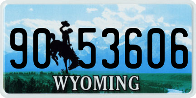 WY license plate 9053606