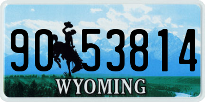 WY license plate 9053814