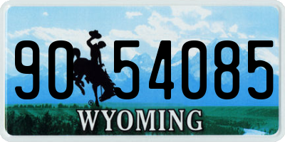 WY license plate 9054085