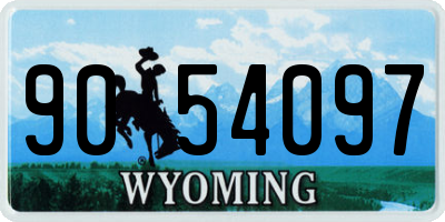 WY license plate 9054097