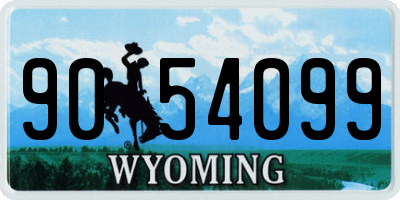 WY license plate 9054099