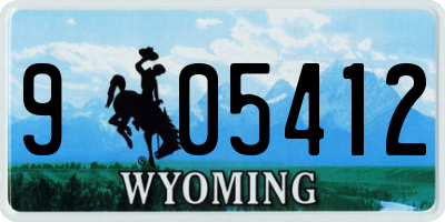 WY license plate 905412