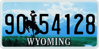 WY license plate 9054128