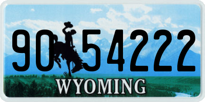 WY license plate 9054222