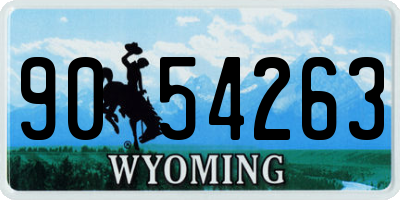 WY license plate 9054263