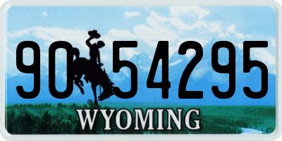 WY license plate 9054295