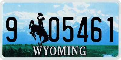 WY license plate 905461