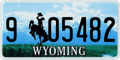 WY license plate 905482