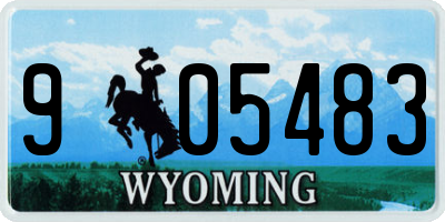 WY license plate 905483