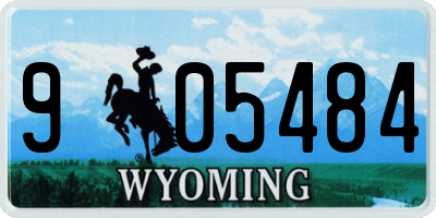 WY license plate 905484