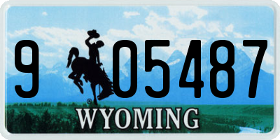 WY license plate 905487