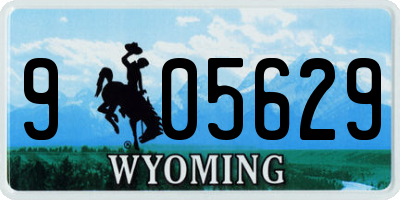 WY license plate 905629