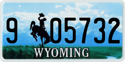 WY license plate 905732