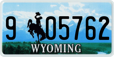 WY license plate 905762