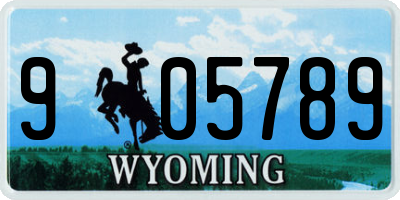 WY license plate 905789
