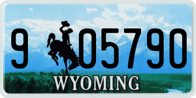 WY license plate 905790