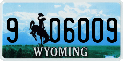 WY license plate 906009