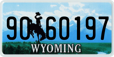 WY license plate 9060197