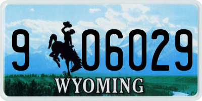 WY license plate 906029