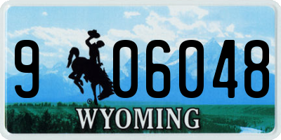 WY license plate 906048