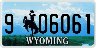 WY license plate 906061