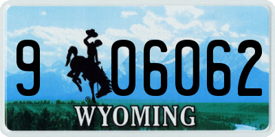 WY license plate 906062
