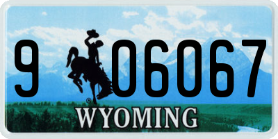 WY license plate 906067