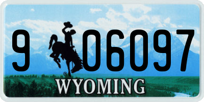 WY license plate 906097