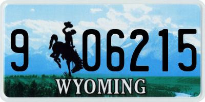 WY license plate 906215