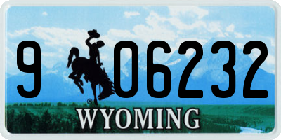 WY license plate 906232