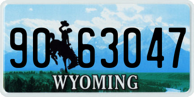 WY license plate 9063047
