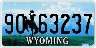 WY license plate 9063237