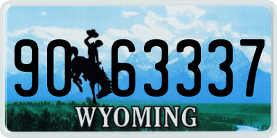 WY license plate 9063337