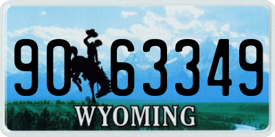 WY license plate 9063349