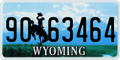WY license plate 9063464
