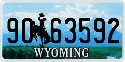 WY license plate 9063592