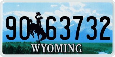 WY license plate 9063732