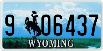 WY license plate 906437