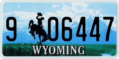 WY license plate 906447