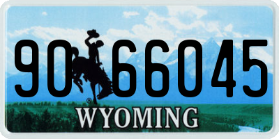 WY license plate 9066045