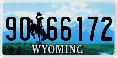 WY license plate 9066172