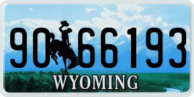 WY license plate 9066193