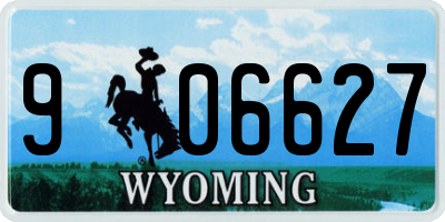 WY license plate 906627