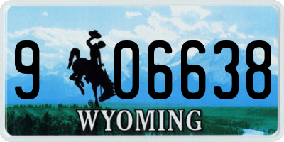 WY license plate 906638