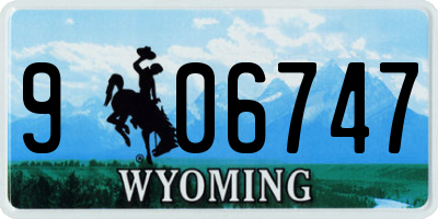 WY license plate 906747