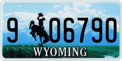WY license plate 906790
