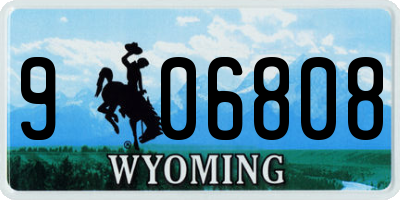 WY license plate 906808