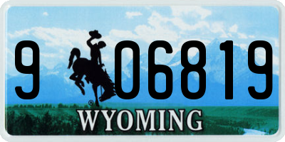 WY license plate 906819